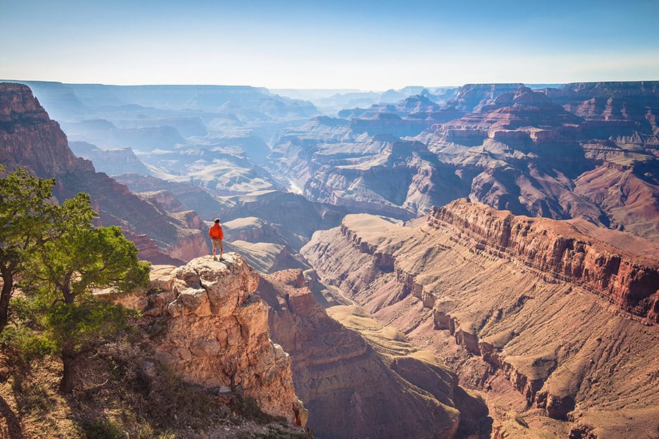 Hiker in Grand Canyon National Park, Arizona, USA 