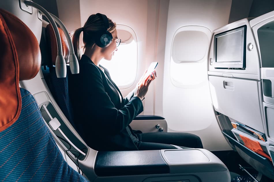 Plane Flight Entertainment Headphones