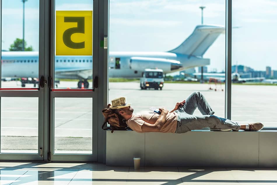 airport sleeping