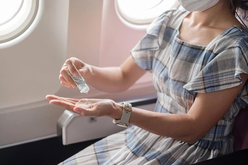 plane flight hand sanitizer