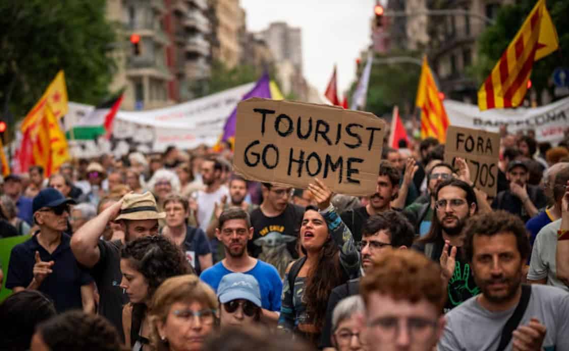 Anti tourist protest in europe