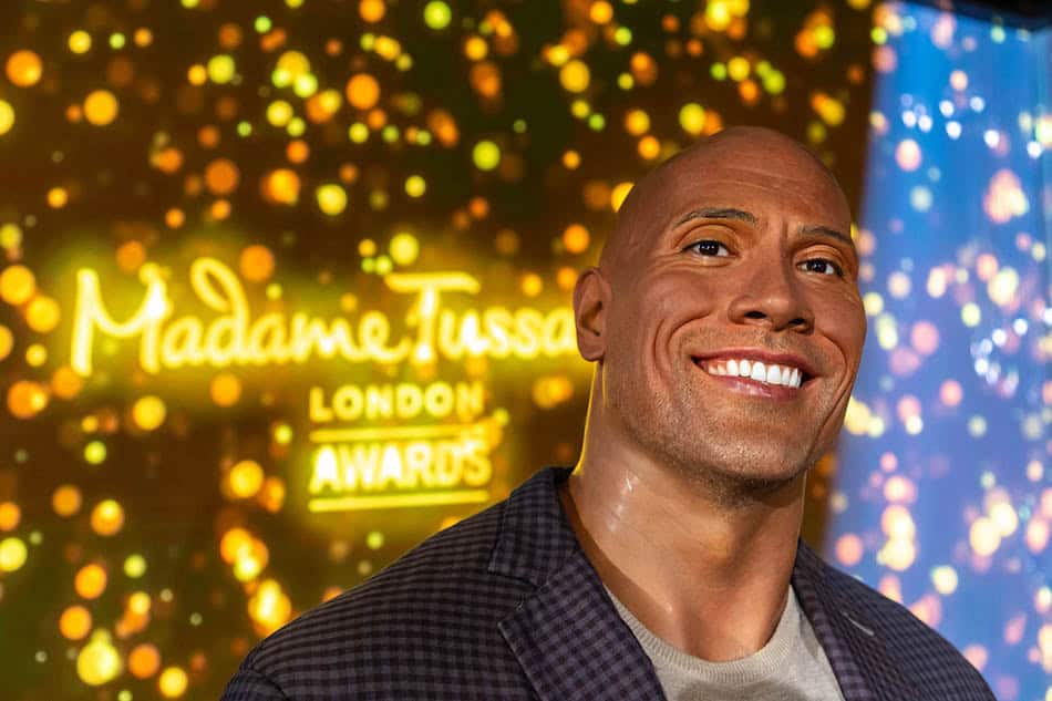 "The Rock" Dwayne Johnson Wax Figure at Madame Tussauds London