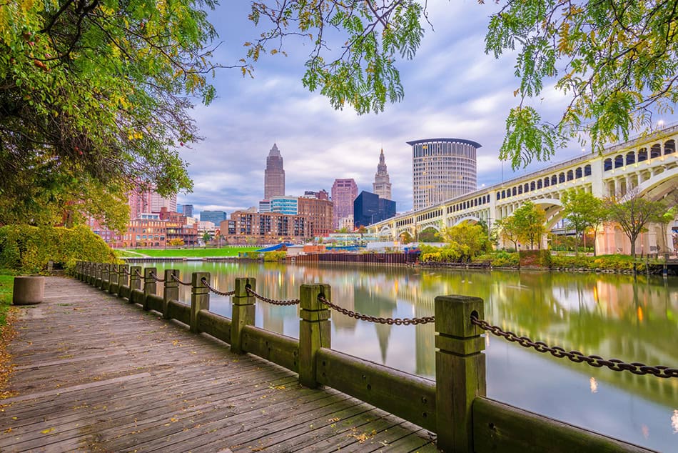 Cleveland, Ohio, USA Downtown Skyline